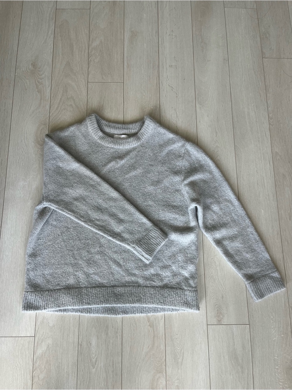 OAK + FORT Oversized Soft Fuzzy Crewneck Sweater